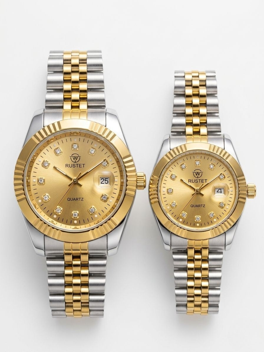 RUSTET-1041-GOLFD WITH SILVER&GOLD-COUPLES EDITION