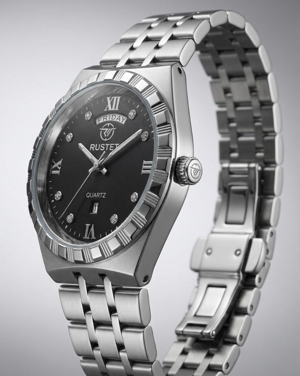 RUSTET-1019-BLACK WITH SILVER