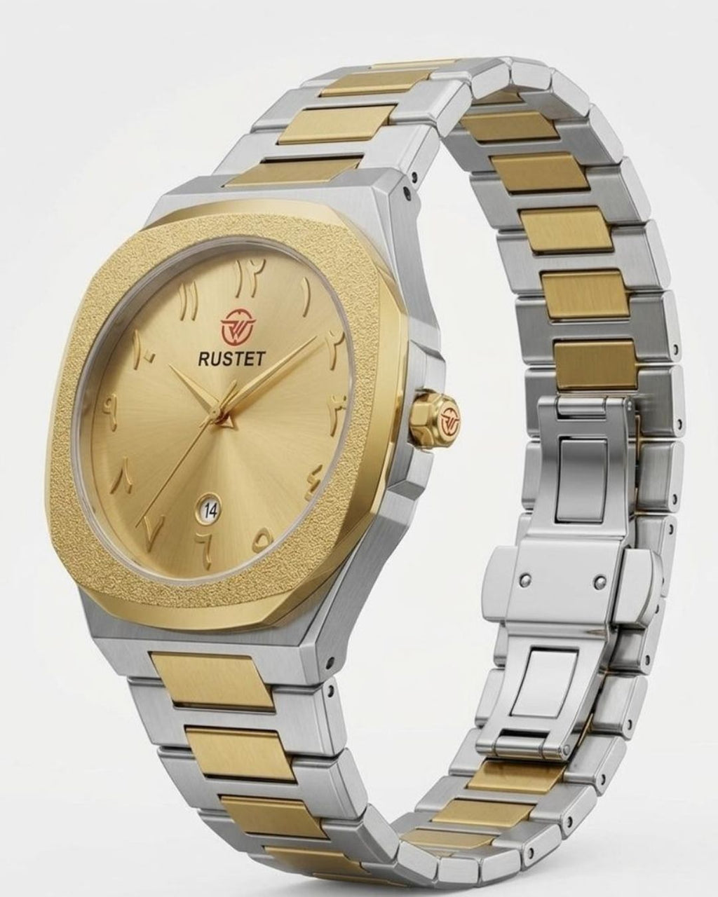 RUSTET-1019 ARABIC DIAL EDITION-GOLDEN WITH GOLDEN&SILVER