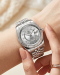 RUSTET-1040-SILVER WITH WHITE&GOLD-WOMEN EDITION