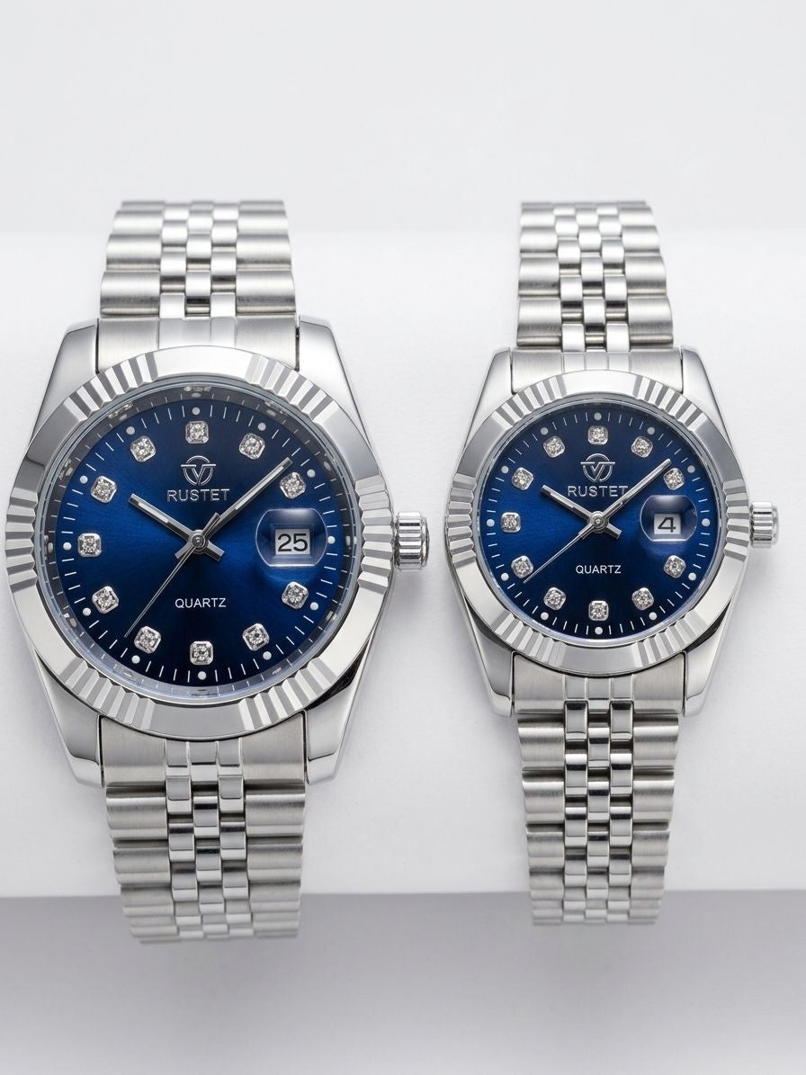 RUSTET-1041-ROYAL BLUE WITH SILVER-COUPLES EDITION