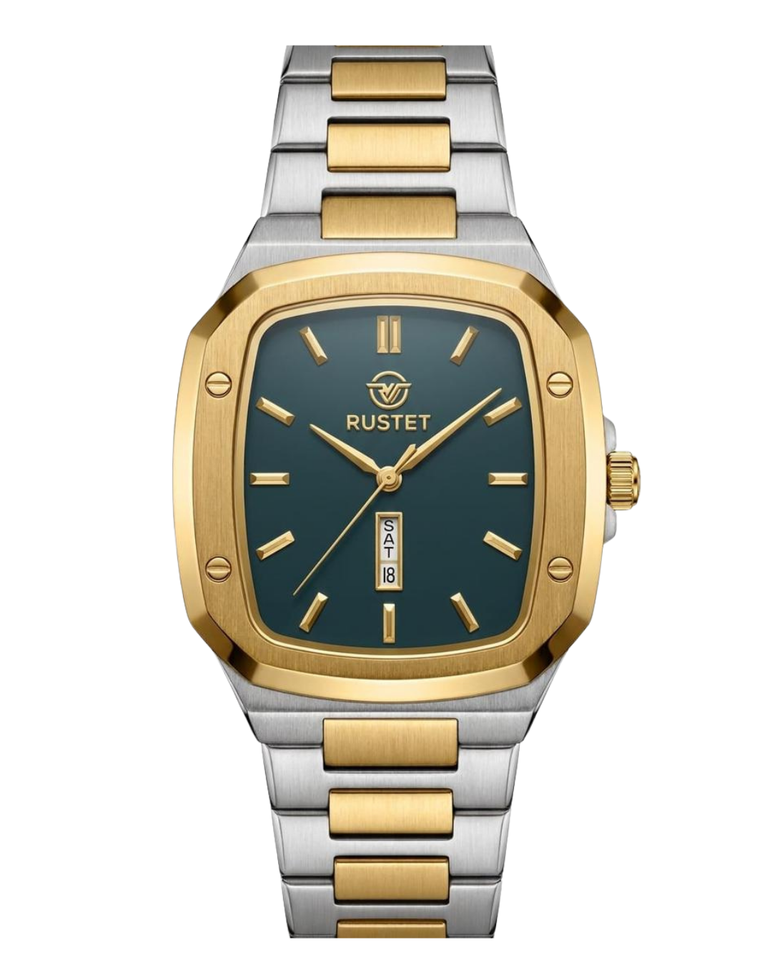 RUSTET-1018-GREEN WITH SILVER&GOLD