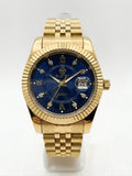 RUSTET-1040-GOLDEN WITH NAVY BLUE
