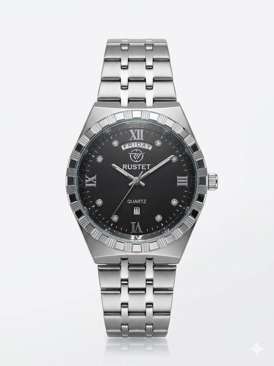RUSTET-1062-BLACK WITH SILVER