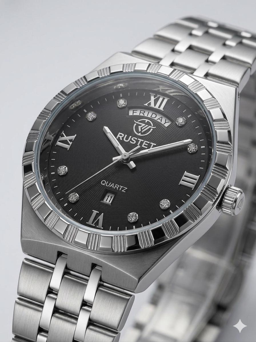 RUSTET-1062-BLACK WITH SILVER
